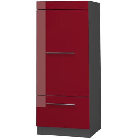 Armoire micro-ondes Fame-Line, Rouge bordeaux Haute brillance, 60cm, Vicco