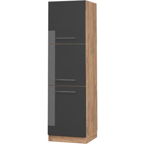Meuble pour four Fame-Line, Anthracite Haute brillance, 60 cm, Vicco