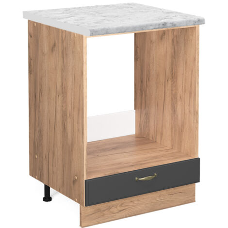 Meuble pour four Fame-Line, Anthracite-or, 60 cm , PT Marbre, Vicco