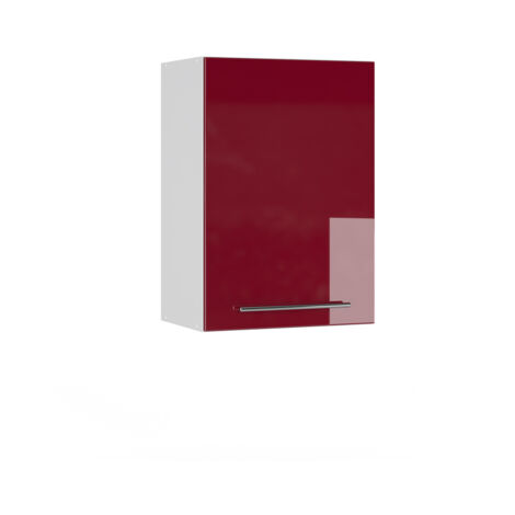 Elément haut de cuisine Fame-Line, Rouge bordeaux Haute brillance, 50 cm, Vicco