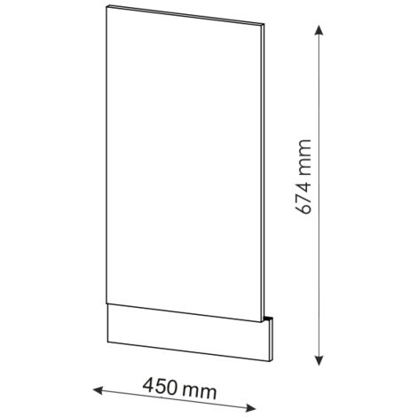 Façade Fame-Line, Anthracite Haute brillance, 45 cm sans plan de travail, Vicco