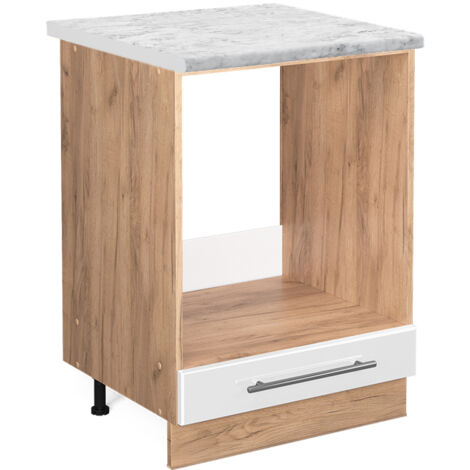 Meuble pour four Fame-Line, Blanc Haute brillance, 60 cm , PT Marbre, Vicco (1/5)