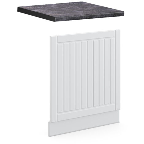Façade Fame-Line, Blanc campagne, 60 cm , PT Anthracite, Vicco