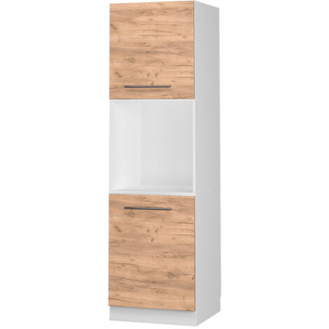 Meuble pour four Fame-Line, Chêne de force doré, 60 cm avec étagères ouvertes, Vicco (1/5)