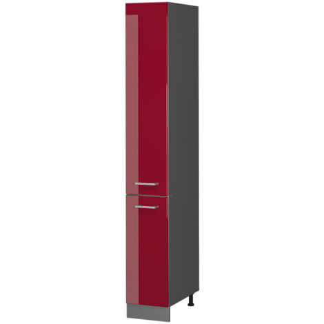 Meuble haute de cuisine R-Line, Rouge brillant, 30cm, Vicco