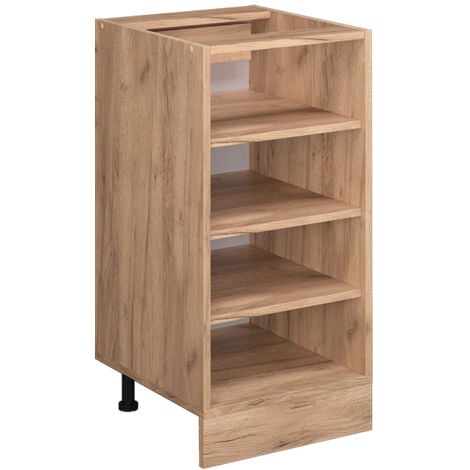Etagère de cuisine R-Line, Chêne de force doré, 40 cm sans plan de travail, Vicco