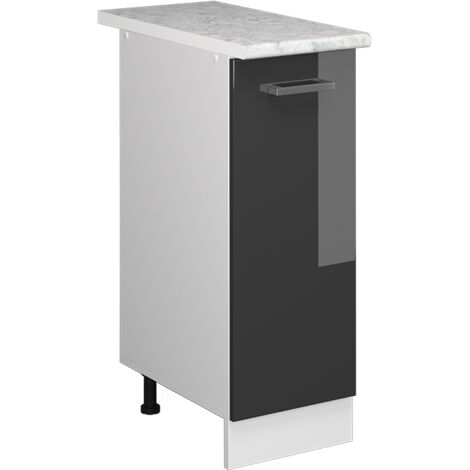 Meuble de cuisine R-Line, Anthracite Haute brillance, 30 cm , PT Marbre, Vicco