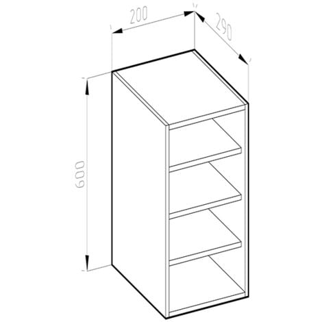 Armoire suspendue R-Line, Anthracite, 20 cm, Vicco
