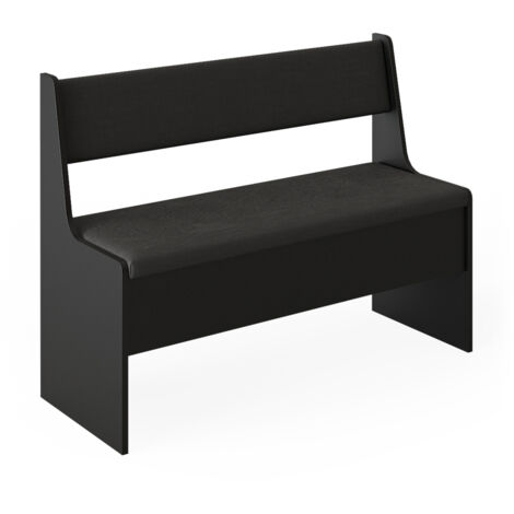 Banquette d'angle salle à manger Roman, Noir, 106.6 x 41.5 cm, Vicco