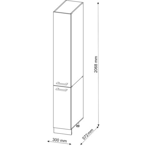 Meuble haute de cuisine R-Line, Sonoma, 30 cm, Vicco