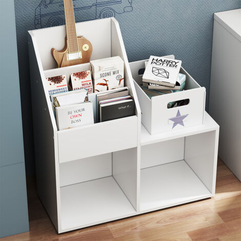 Bibliothèque enfant Conny, Blanc, 72 x 79 cm avec petites tablettes, Vicco