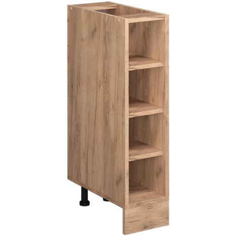 Etagère de cuisine R-Line, Chêne de force doré, 20 cm sans plan de travail, Vicco