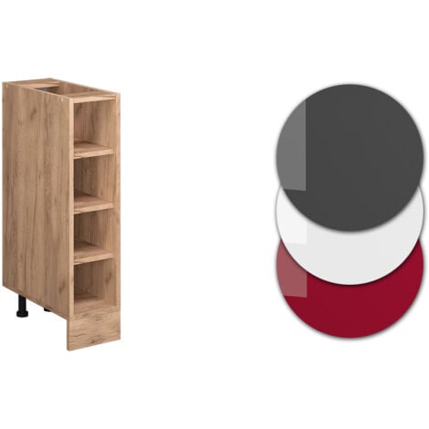 Etagère de cuisine R-Line, Chêne de force doré, 20 cm sans plan de travail, Vicco
