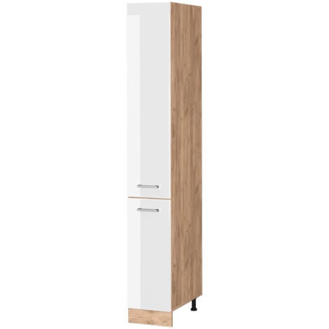 Meuble haute de cuisine R-Line, Blanc Haute brillance, 30 cm, Vicco