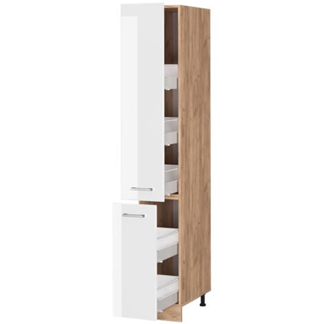 Meuble haute de cuisine R-Line, Blanc Haute brillance, 30 cm, Vicco
