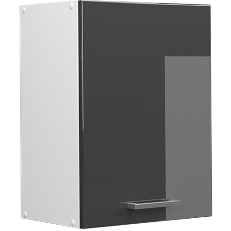 Elément haut de cuisine R-Line, Anthracite Haute brillance, 45 cm, Vicco