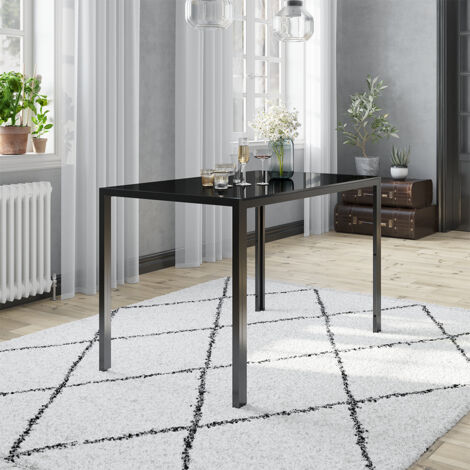 Table à manger Grand, Noir, 120 x 75 cm, Vicco