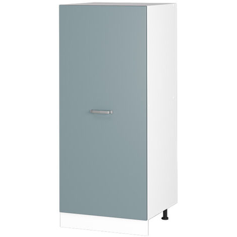 Armoire haute universelle R-Line, Bleu-gris, 60 cm avec étagères ouvertes, et porte, Vicco