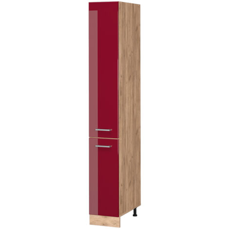 Meuble haute de cuisine R-Line, Rouge brillant, 30cm, Vicco