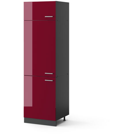 Armoire pour frigo R-Line, Rouge brillant, 60cm, Vicco
