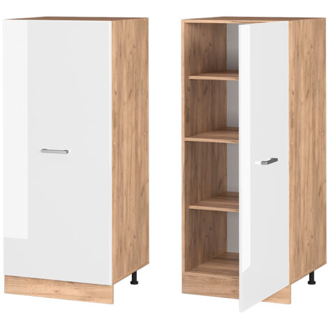 Armoire haute R-Line, Blanc Haute brillance, 60 cm, Vicco