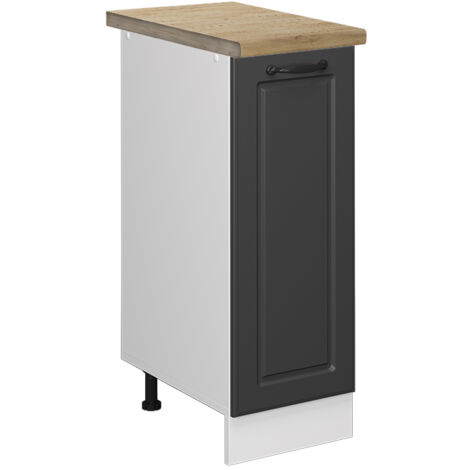 Meuble de cuisine R-Line, Anthracite campagne, 30 cm , PT Chêne, Vicco