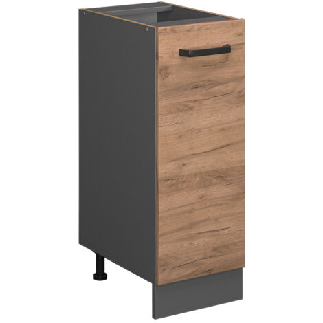 Armoire basse  R-Line, Chêne de force doré, 30 cm sans plan de travail, Vicco