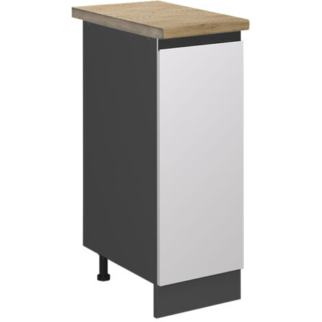 Meuble de cuisine R-Line, Blanc, 30 cm , PT Chêne, Vicco
