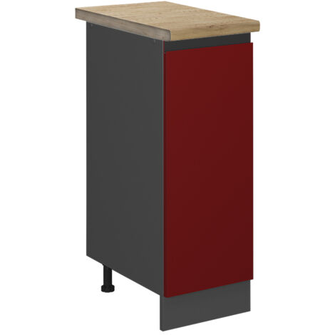 Meuble de cuisine R-Line, Rouge, 30 cm , PT Chêne, Vicco