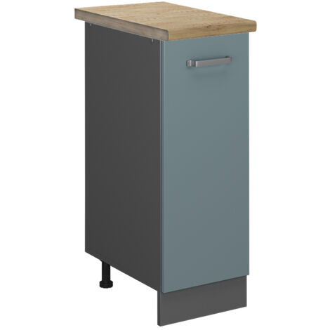 Meuble de cuisine R-Line, Bleu-gris, 30 cm , PT Chêne, Vicco