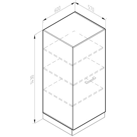 Armoire haute R-Line, Chêne de force doré, 60 cm, Vicco