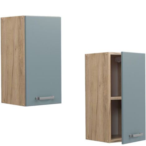Elément haut de cuisine R-Line, Bleu-gris, 30 cm, Vicco