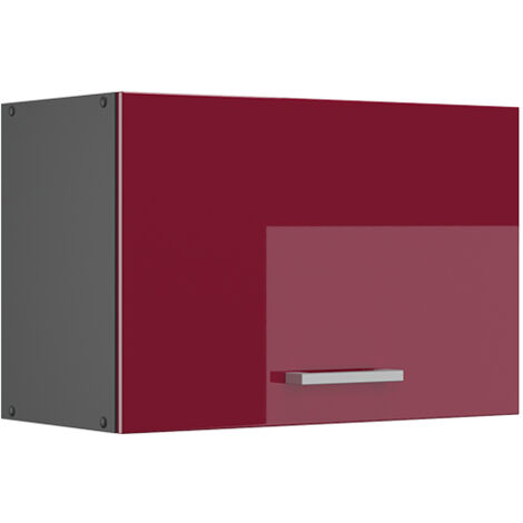 Elément haut de cuisine R-Line, Rouge brillant, 60cm Plat, Vicco