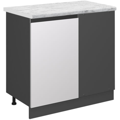 Meuble d'angle R-Line, Blanc, 86 cm PT Marbre, Vicco (1/5)