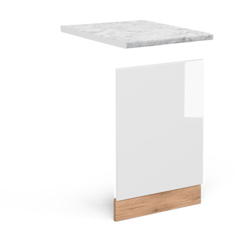 Façade R-Line, Blanc Haute brillance, 45 cm , PT Marbre, Vicco (1/5)