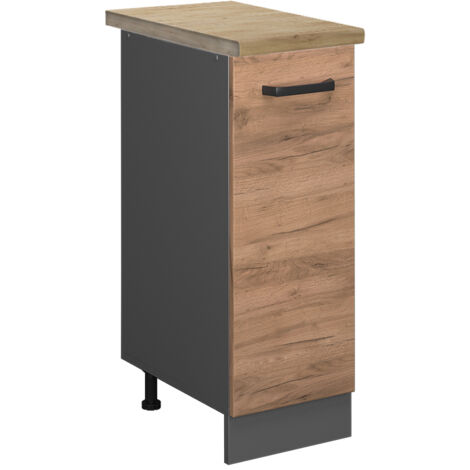 Meuble de cuisine R-Line, Chêne de force doré, 30 cm , PT Chêne, Vicco