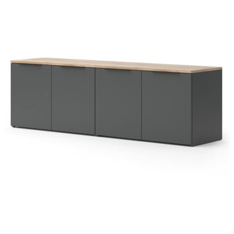 Meuble-paroi Wido, Anthracite, 2 pièces, Vicco