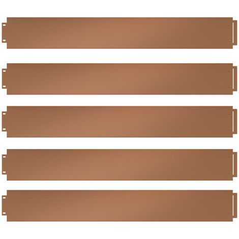 Bordure De Jardin Imitation Bois - 21x21x0.1 Cm, Marron, Pour Séparer Pelouse Et Massifs