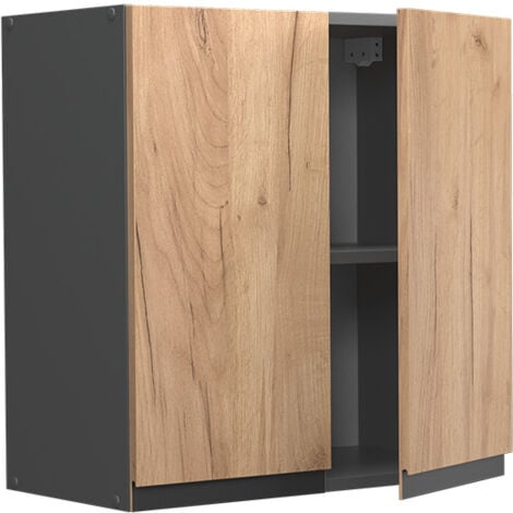 Elément haut de cuisine R-Line, Chêne de force doré, 60 cm J-Shape, Vicco