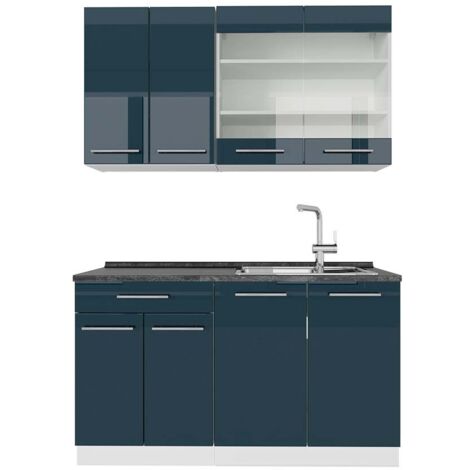 Cuisine R-Line, 140 cm , PT Chêne, Anthracite maison de campagne/blanc