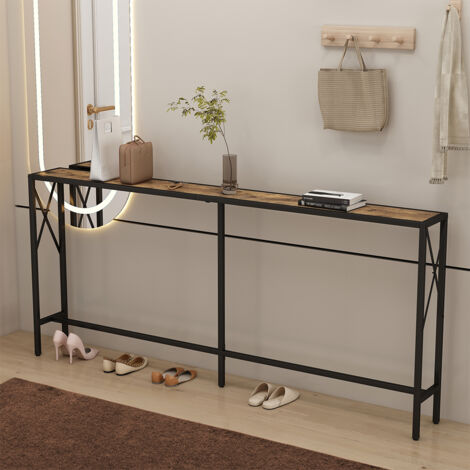 Vicco – Table console Lima – Chêne rustique – Dimensions 174 x 77 cm – Panneau de particules 16 mm – Revêtement mélamine (1/5)