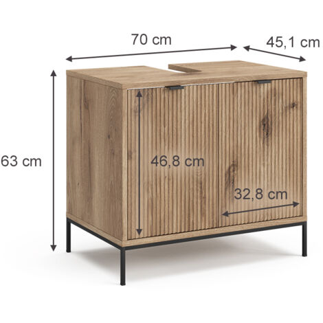 Meuble TV Bas ELIZA Chêne Viking - 150,1x60x42 Cm - Avec 3 Tiroirs Et 2 Portes - Design Moderne, Rangement Optimisé Pour Salon