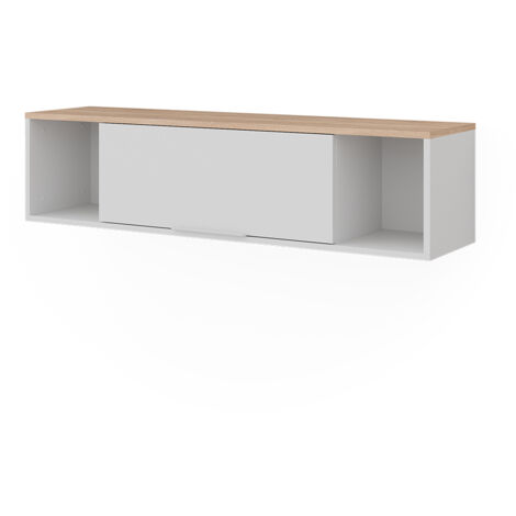 Étagère murale Betti, Blanc/Sonoma, 120x30cm, Vicco (1/5)