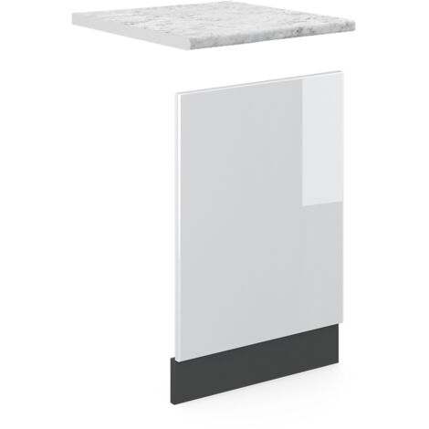 Façade R-Line, Blanc Haute brillance, 45 cm , PT Marbre, Vicco (1/5)