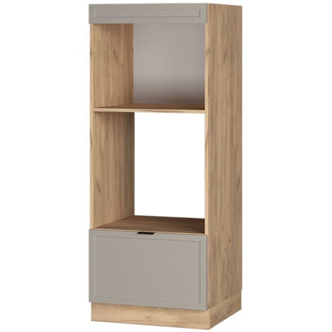 Meuble micro-ondes Fame-Line, GrisBeige, 60 cm ouvert, Vicco