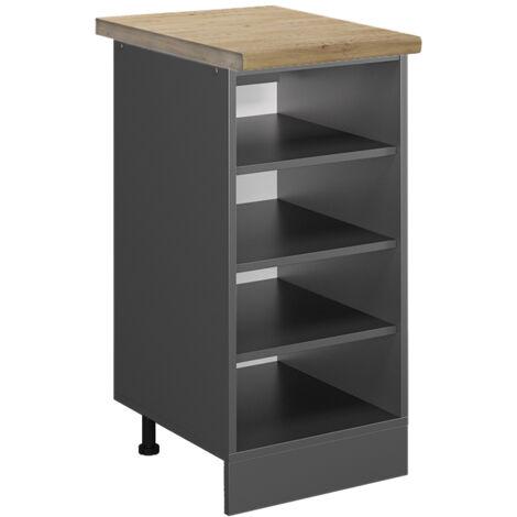 Etagère de cuisine R-Line, Anthracite, 40 cm , PT Chêne, Vicco (1/5)