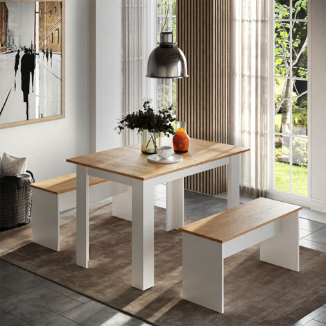 Vicco Groupe de banquettes dangle Roman, Chêne de force doré, 210x120cm