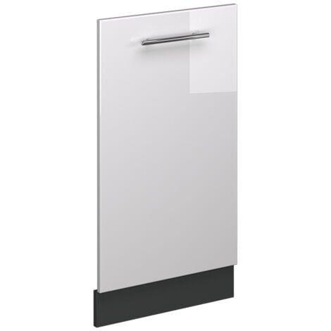 Façade de lave-vaisselle Fame-Line, Blanc Haute brillance, 45cm sans PT, Vicco