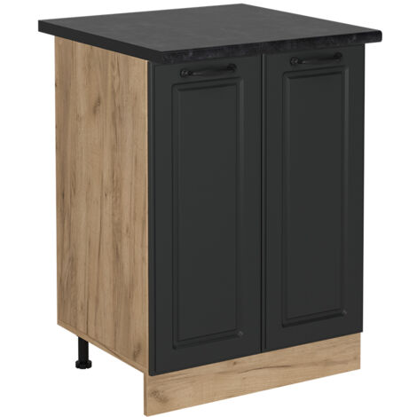 Meuble bas de cuisine R-Line, Anthracite campagne, 60cm , PT Anthracite, Vicco (1/5)
