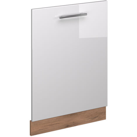 Façade de lave-vaisselle Fame-Line, Blanc Haute brillance, 60cm sans PT, Vicco